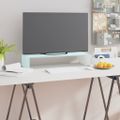 vidaXL TV stojan/stojan pod monitor, sklo, zelený 60x25x11 cm