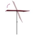 vidaXL Záhradný slnečník s hliníkovou tyčou 180x110cm, bordovo červený