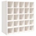 vidaXL Vinotéka biela 56x25x56 cm masívne borovicové drevo