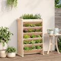 vidaXL Kvetináč na bylinky 6-poschodový 69x40x101,5cm masívna borovica