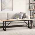vidaXL Jedálenský stolík v tvare O 160x40x45,5 cm borovica a oceľ