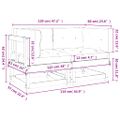 vidaXL Rohové pohovky s vankúšmi 2 ks čierne borovicový masív