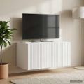vidaXL Nástenná TV skrinka 59,5 x 41 x 30 cm Biela s vysokým leskom