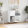 vidaXL Skrinka na platne lesklá biela 84,5x38x89 cm kompozitné drevo
