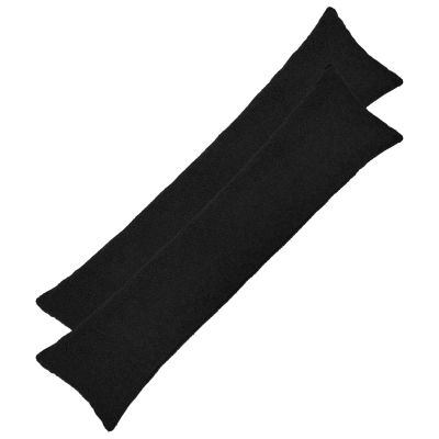 vidaXL Poťah na podložku 2 pcs HEERLEN Čierna 40 x 145 cm Bouclé