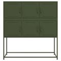 vidaXL Komoda olivovozelená 100,5x39x107 cm oceľ