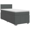 vidaXL Posteľ boxspring s matracom Tmavosivá 90 x 200 cm Látka