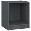 vidaXL Nočný stolík sivý 35,5x33,5x41,5 cm borovicový masív