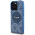 Guess HC MagSafe PU 4G Circle with Classic Logo case for iPhone 16 Pro Max Blue