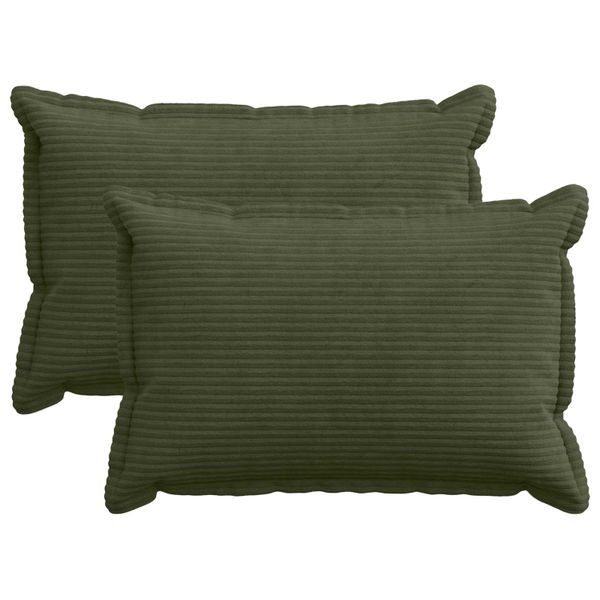vidaXL Poťah na podložku 2 ks HOUTEN Zelená 50 x 80 cm manšestr