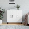 vidaXL Komoda biela 90x34x80 cm kompozitné drevo