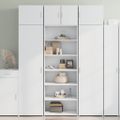 vidaXL Vysoká skrinka biela 70x41x185 cm kompozitné drevo