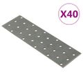 vidaXL Dierované plechy 40 ks 2 mm 200x60 mm pozinkovaná oceľ