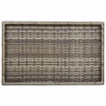 vidaXL Skladací stolík s podnosom sivý 65x40x75 cm polyratan
