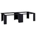 vidaXL Pedestal na práčku 2 ks Čierny 127 x 54,5 x 32,5 cm Oceľ
