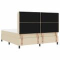 vidaXL Posteľ s pružinovým rámom Krémová 180 x 200 cm látka