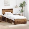 vidaXL Rám postele Staré drevo 90 x 200 cm Masívne borovicové drevo