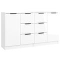 vidaXL Komody 2 ks lesklé biele 60x30x70 cm spracované drevo