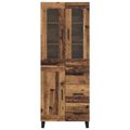vidaXL Highboard 2 ks Staré drevo 69,5 x 34 x 180 cm Kompozitné drevo