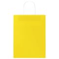 vidaXL Papierové tašky 50 ks s rúčkami žlté 26x12x35 cm