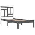 vidaXL Posteľný rám, sivý drevený masív 75x190 cm malé jednolôžko