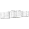 vidaXL Oblúkové gabionové koše 9 ks 400x50x80/100cm pozinkované železo