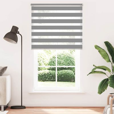 vidaXL Zebrová roleta 120,9x230 cm, šírka látky 116,7 cm, sivá