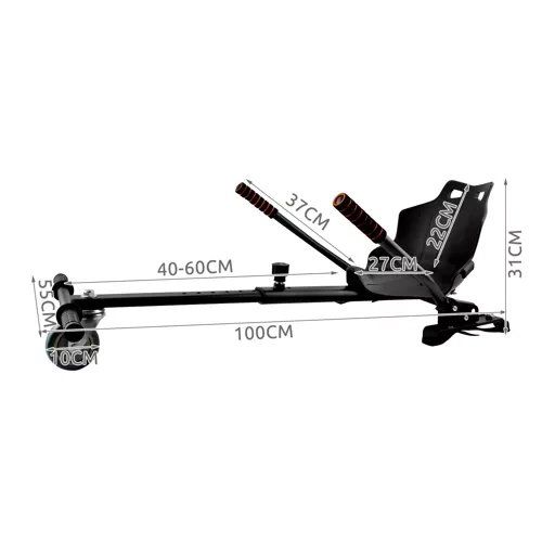 Vozík pre hoverboard Gokart, čierny ISO 9453 Vozík pre hoverboard Gokart, černý ISO 9453