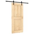 vidaXL Posuvné dvere Prírodná a čierna 90 x 210 cm