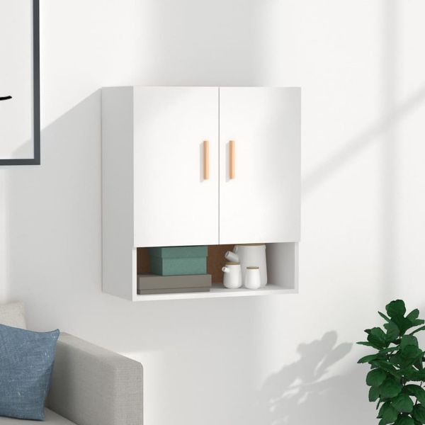 vidaXL Nástenná skrinka biela 60x31x70 cm spracované drevo