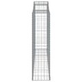vidaXL Oblúkové gabiónové koše 15 ks 300x50x180/200cm pozink. železo