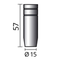 SOLUTION Kónická plynová hubica Ø 15 (NW15), 57mm