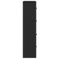 vidaXL Knižnica čierny dub 60x24x101,5 cm kompozitné drevo
