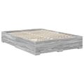 vidaXL Rám postele Sivý Sonoma 140 x 200 cm Kompozitné drevo