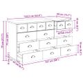 vidaXL Komoda ASKIM Biela 79 x 40 x 133,5 cm Masívne borovicové drevo