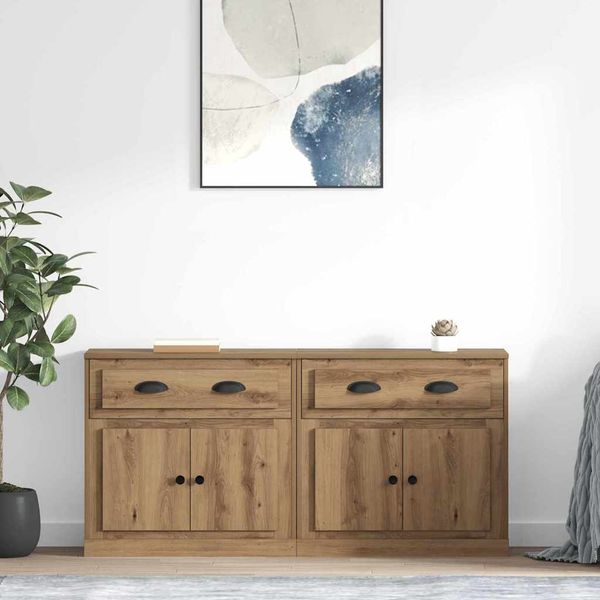 vidaXL Komody 2 pcs Remeselný dub 70 x 35,5 x 67,5 cm Kompozitné drevo