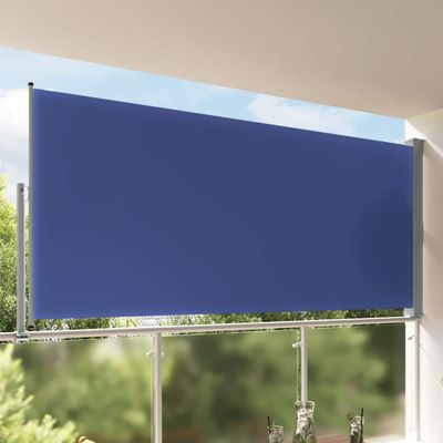 vidaXL Zaťahovacia bočná markíza na terasu 160x300 cm, modrá