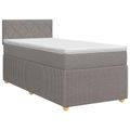 vidaXL Posteľ boxspring s matracom Sivohnedá 80 x 200 cm Látka