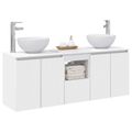 vidaXL Set kabinetov do kúpeľne 3 ks Biela 49,5 x 41 x 64,5 cm