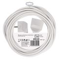 Predlžovací kábel 10 m / 1 zásuvka / biely / PVC / 1 mm2