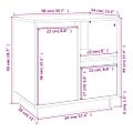 vidaXL Nočný stolík 50x34x50 cm masívne borovicové drevo