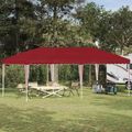 vidaXL Prístrešok na párty 575 x 290 x 245 cm Vínovo červená