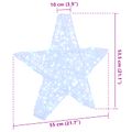 vidaXL 3D hviezda 50 LED Studená biela 55 x 53.5 x 10 cm Akryl