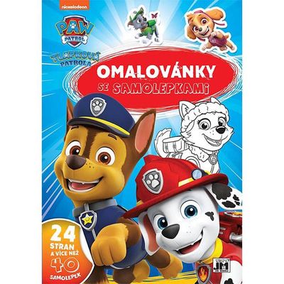 Omaľovánka A4 Paw Patrol/Labková Patrola so samolepkami