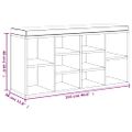 vidaXL Lavica na topánky dymový dub 103x30x48 cm spracované drevo