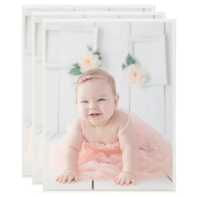 vidaXL Fotorámiky na stôl, koláž 3 ks, strieborné 20x25 cm, MDF