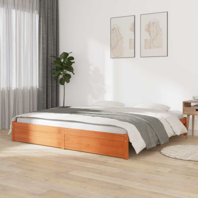 vidaXL Rám postele Včelí hnedý 140 x 200 cm Masívne borovicové drevo