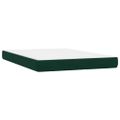 vidaXL Posteľný rám boxsping s matracom tmavozelený 140x220 cm zamat