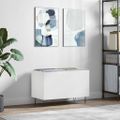 vidaXL Skrinka na platne biela 74,5x38x48 cm kompozitné drevo
