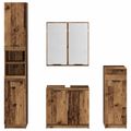 vidaXL Sada kúpeľňového nábytku 4 ks Staré drevo 64,5 x 33,5 x 59 cm